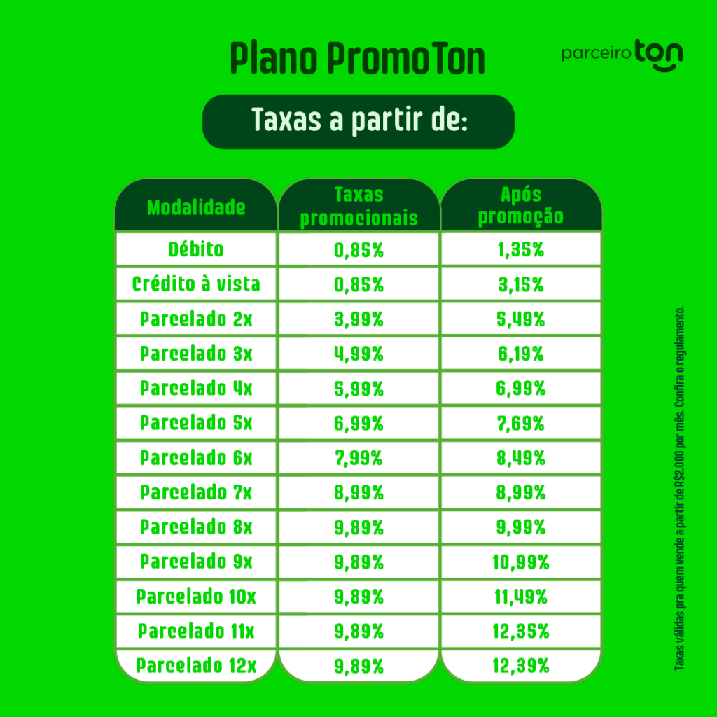 Promoton maquininhas parceiro oficial ton